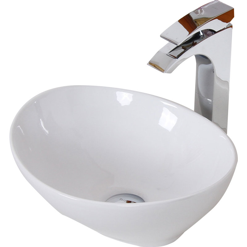 Ceramic Oval Vessel Bathroom Sink & Reviews AllModern